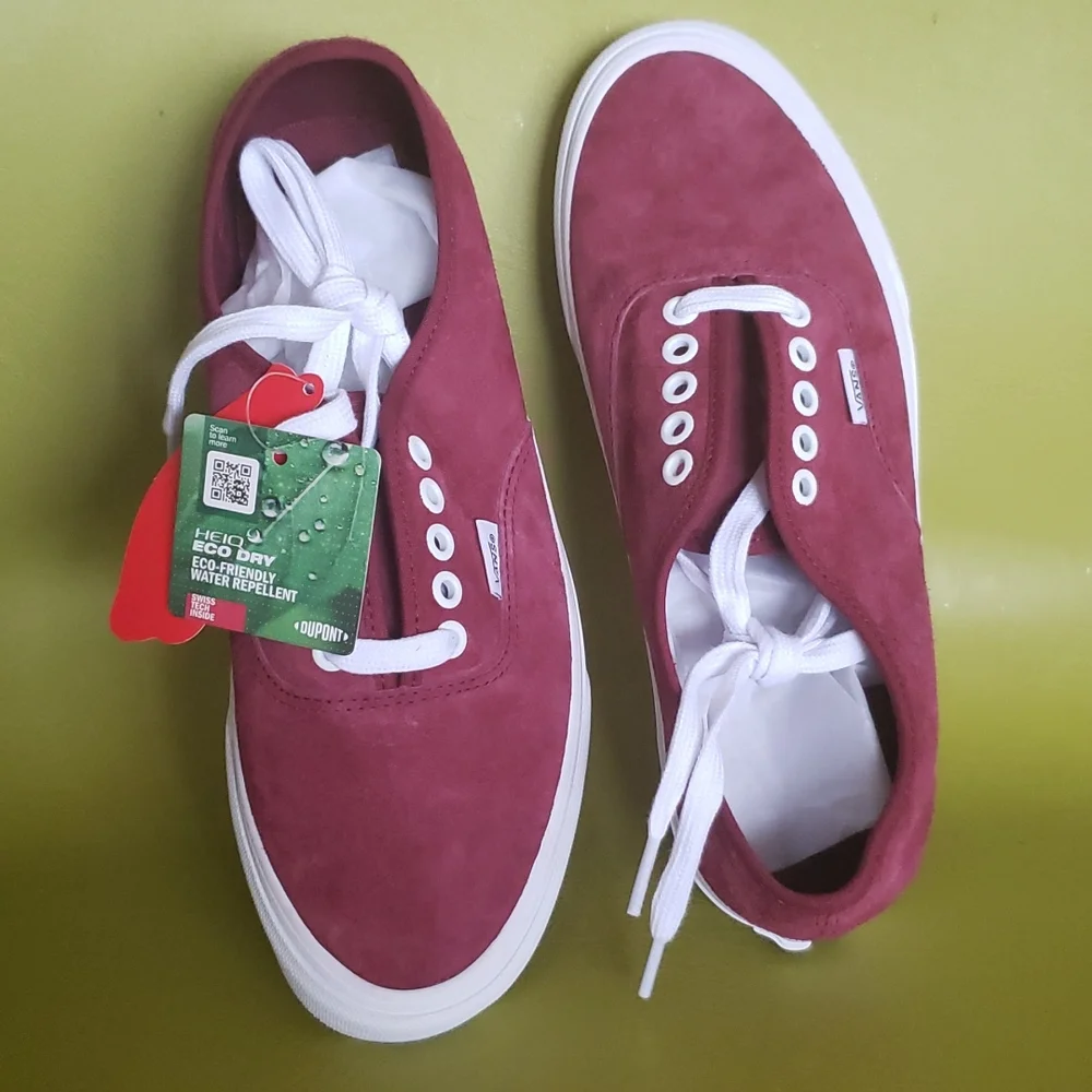 VANS ATHLETIC PIG SUEDE TAWNY PORT SNEAKERS
